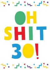 oh shit Birthday Card 14583 created by Huxters