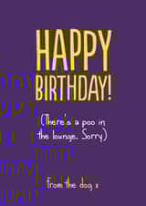 theres poo Birthday Card 14101 created by The Buddy Fernandez Card Co.