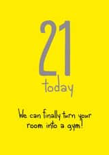 21 today Birthday Card 14108 created by The Buddy Fernandez Card Co.