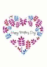 mum heart Mothers Day Card 10386 created by Olivia Morgan ltd