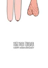 Rude Saggy Boobs And Balls Anniversary Card - Together Forever Happy Anniversary created by Ivorymint cards