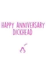 happy dickhead Anniversary Card 10218 created by Pippa Ray