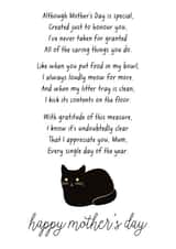 funny poem Mothers Day Card 9802 created by Miümi Cat