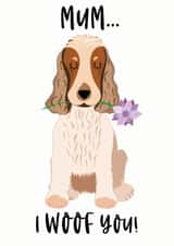 woof From the Dog Mothers Day Card 8418 created by Hoobynoo