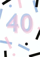 40 typography Birthday Card 35345 created by Mock Up Designs