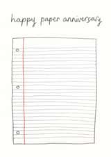 Funny First Anniversary Card For Husband/Wife - Paper - Happy Paper Anniversary created by You've Got Pen On Your Face