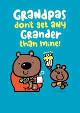 Cute Birthday Card - Grandad - Grandpas Don't Get Any Grander Than Mine created by Pink wink