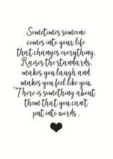 sometimes someone Anniversary Card 5137 created by The Monochrome Bow