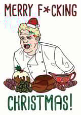 gordon ramsey tv chef Christmas Card 14405 created by Indecisive Illustrations