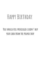 banter pound Birthday Card 14892 created by original fox designs