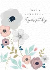 Modern/contemporary Thinking of you Card, featuring a stylish floral design. created by Laura Darrington Design Ltd.