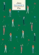 Modern/contemporary Fathers Day Card, featuring a Golf design. created by Laura Darrington Design Ltd.