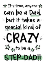 Best Step Dad Father's Day Card created by The Laughing Sloth