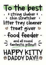 Best Kitty Daddy Father's Day Card created by The Laughing Sloth