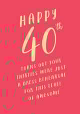 40 happy Birthday Card 13008 created by Paper Plane