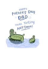 happy turtely Father's Day Card 33392 created by Blue Kiwi Design