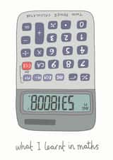 Funny Valentine's Day/Anniversary Card - Boobies Calculator - What I Learnt In Maths created by You've Got Pen On Your Face