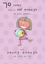 70 today Birthday Card 3222 created by JellynBean