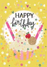 Cupcake Cute Birthday Card 3245 created by Neelam Kaur