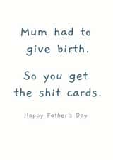 give birth Father's Day Card 14471 created by Picardso