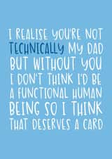 Functional Human Being Cute Card for Stepdad created by Brogan Thomas