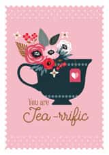 tea cuppa Love & Friendship Card 11990 created by Werlang Paper