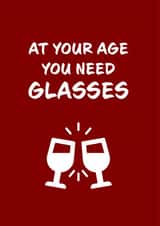 age glasses Birthday Card 14624 created by Victoria Thomas