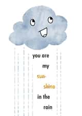 Cute Cloud Sympathy or Thank You Uplifting Card created by Anne Berry
