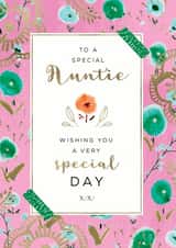 Pretty Birthday Card - Auntie - Wishing You A Very Special Day created by Rebecca Prinn