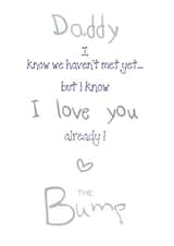 Daddy from the bump Father's Day Card 14831 created by QuaintlyKate