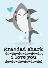Cute Fathers Day Card / Birthday Card - Grandad - Baby Shark - Grandad Shark Do Do Do Do Do I Love You created by Mrs Best Paper Co.