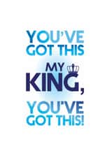 male encouragement Good Luck Card 14873 created by The Cosmic Castle