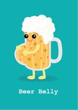 beer belly Birthday Card 37307 created by Charli Tait Creative