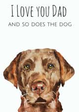 labrador breed Father's Day Card 24092 created by Jo Scott Art