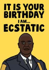 Funny Birthday Card - Brooklyn 99 - Captain Holt created by Studio Doodles