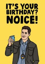 Noice Jake Brooklyn 99 birthday card created by Studio Doodles
