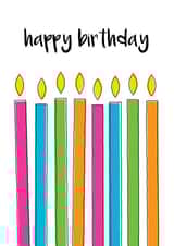 candles flame Birthday Card 15131 created by Tenovus Cancer Care