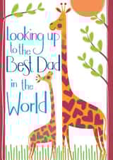 giraffe wildlife Father's Day Card 12788 created by Cathy Brear