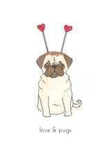 love pug Card 36784 created by Polly Rose Art & Designs