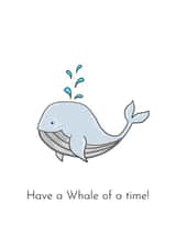 whale time Congratulations Card 13445 created by Polly Rose Art & Designs