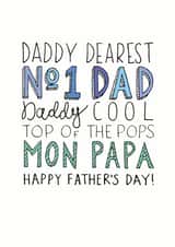 No. 1 Dad Father's Day Card created by Oops a doodle