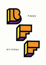 bff adult Birthday Card 38949 created by LS20 Letterpress Studio