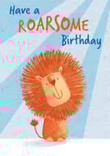 Roarsome Lion Birthday Card 14846 created by Dinky Rouge
