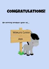 Ass donkey Card 30365 created by LJ Tries