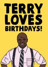 terry crews brooklyn 99 Birthday Card 13240 created by Studio Doodles