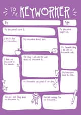 Thank You Keyworker Fill In Card created by Bow & Bell