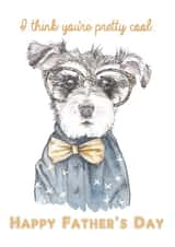 Cool hipster schnauzer father's day card created by Wandering Laur