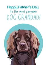 Cute Spaniel Fathers Day Card - Grandad - Dog - To The Most Pawsome Dog Grandad created by Pet Friendly