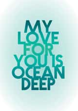 love ocean Anniversary Card 38964 created by The Cosmic Castle