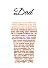 Dad Pint Father's Day Card 33022 created by Unique Word Designs